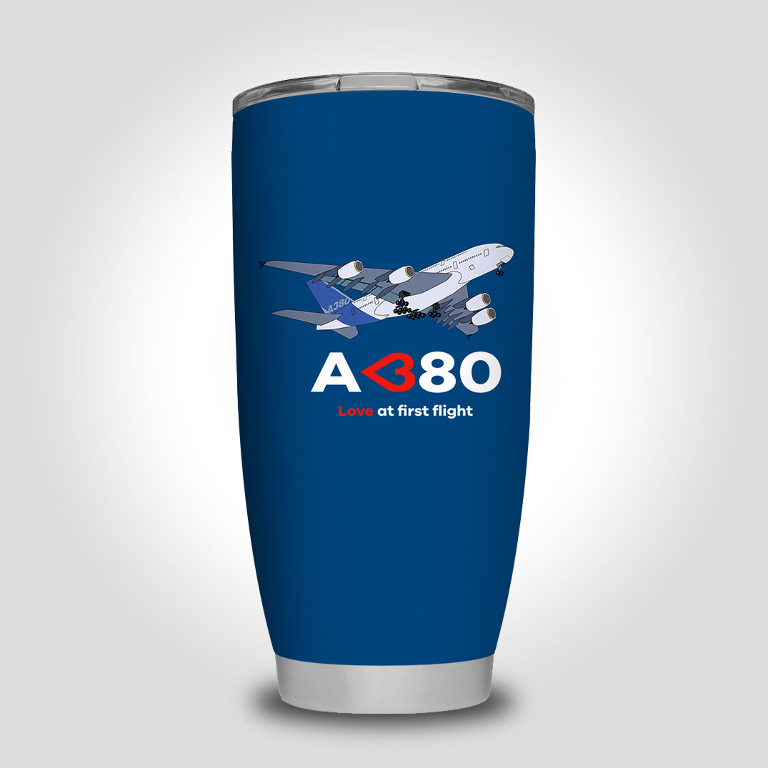 Airbus A380 Love at first flight Designed Tumbler Travel Mugs