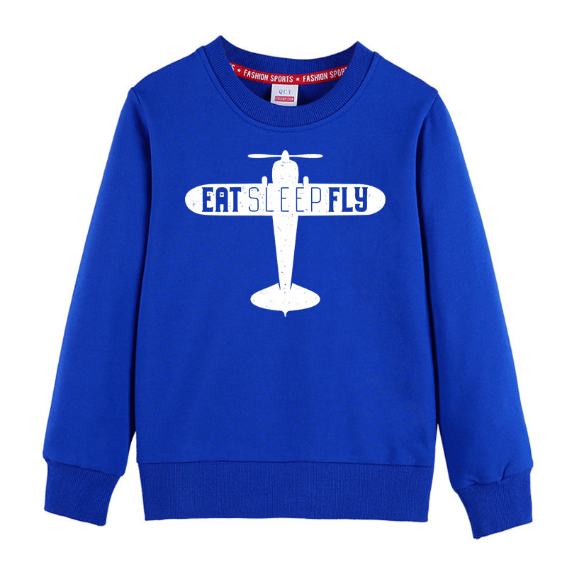 Eat Sleep Fly & Propeller Designed "CHILDREN" Sweatshirts