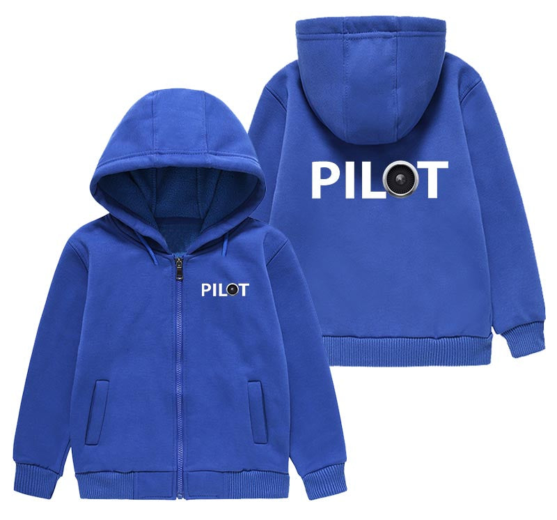 Pilot & Jet Engine Designed "CHILDREN" Zipped Hoodies