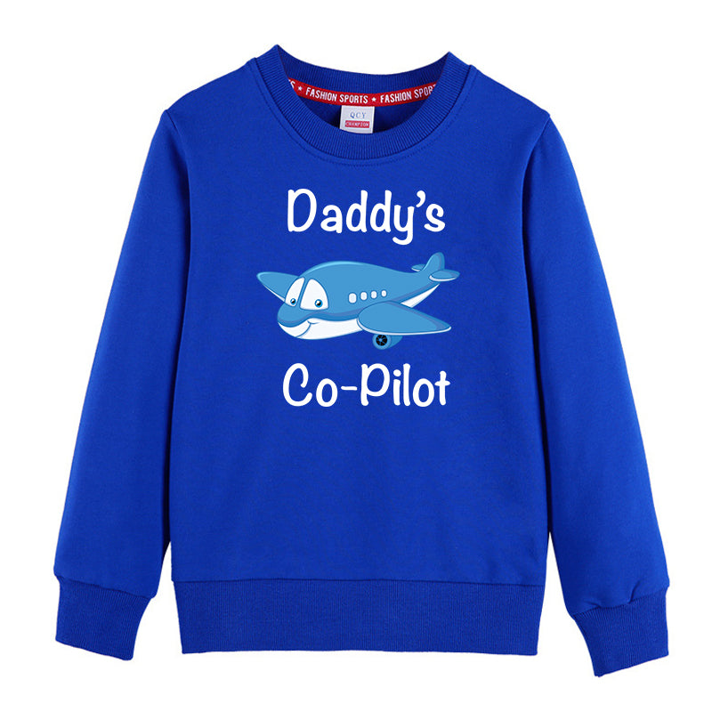 Daddy's Co-Pilot (Jet Airplane) Designed "CHILDREN" Sweatshirts