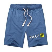 Thumbnail for Pilot & Stripes (3 Lines) Designed Cotton Shorts