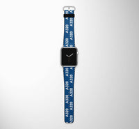 Thumbnail for A320 Flat Text Designed Leather Apple Watch Straps