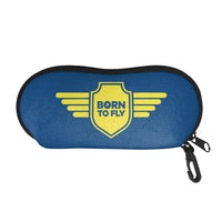 Thumbnail for Born To Fly & Badge Designed Glasses Bag