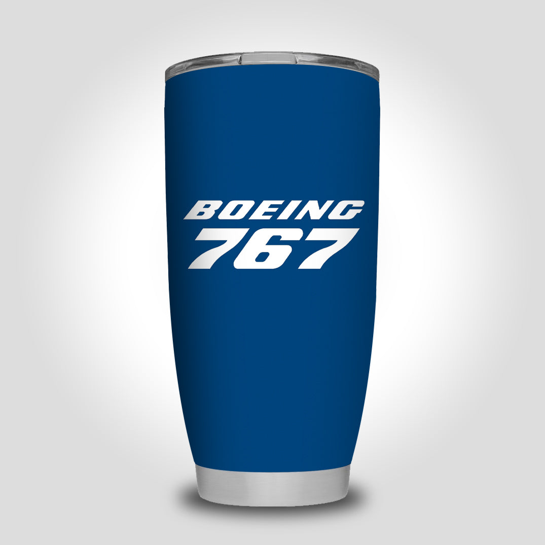 Boeing 767 & Text Designed Tumbler Travel Mugs