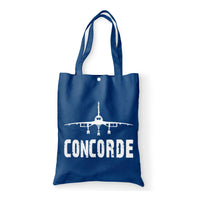 Thumbnail for Concorde & Plane Designed Tote Bags