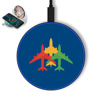 Thumbnail for Colourful 3 Airplanes Designed Wireless Chargers