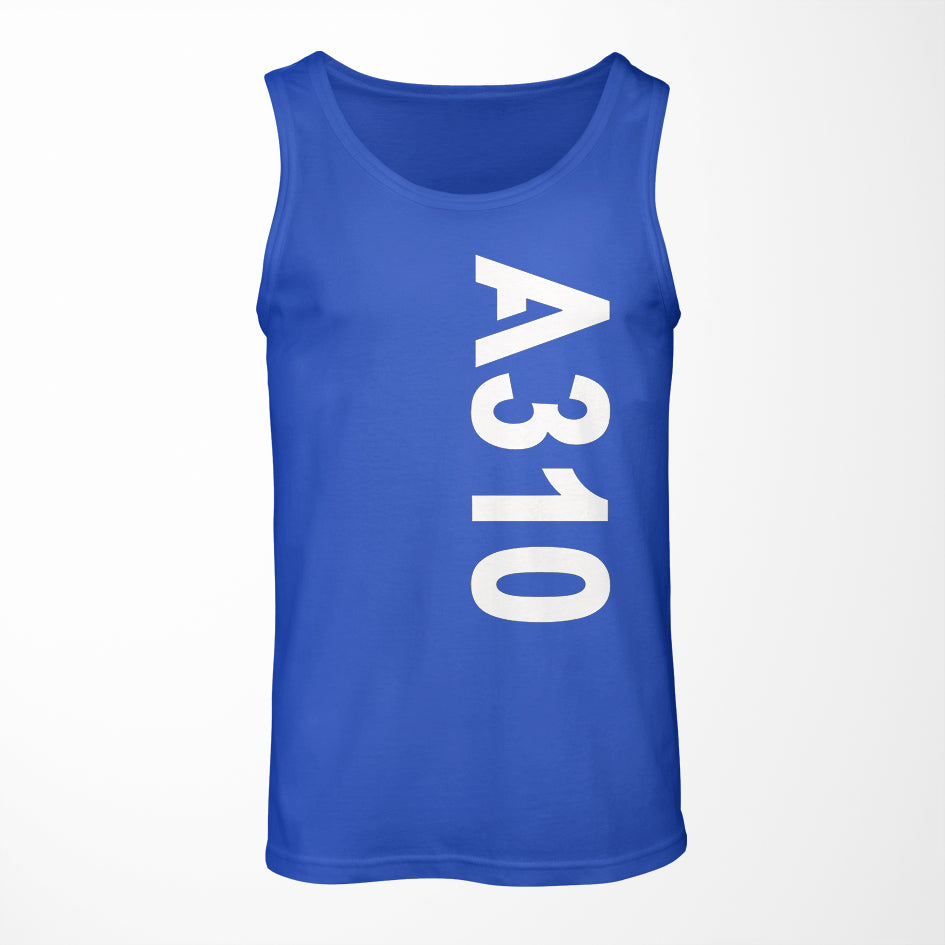 A310 Text Designed Tank Tops