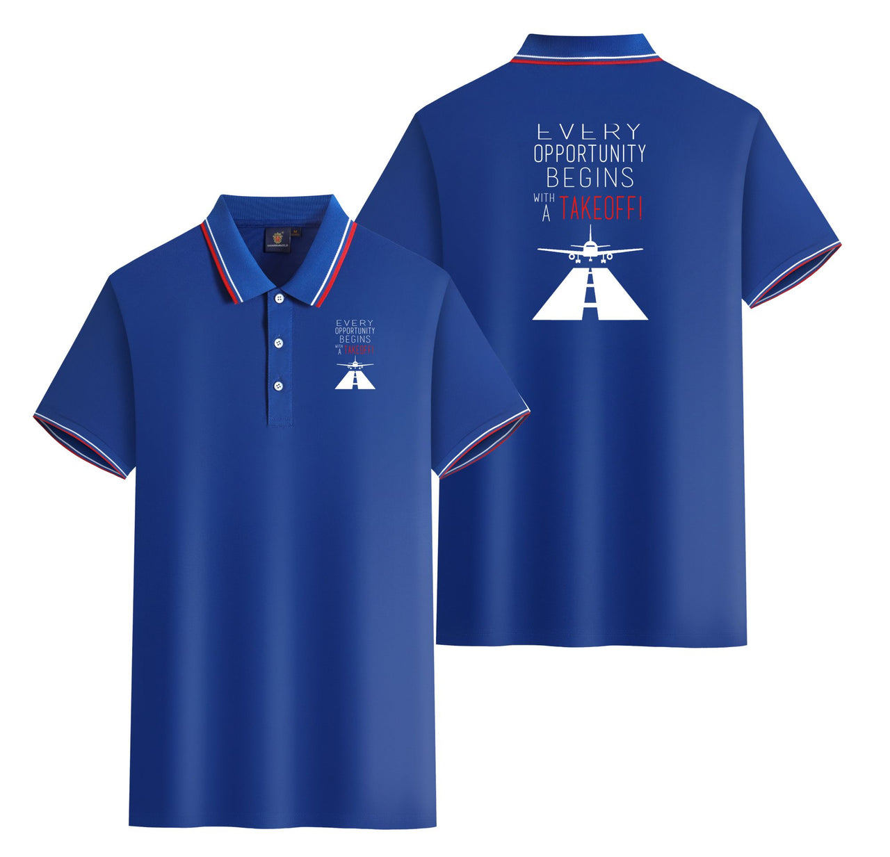 Every Opportunity Designed Stylish Polo T-Shirts (Double-Side)