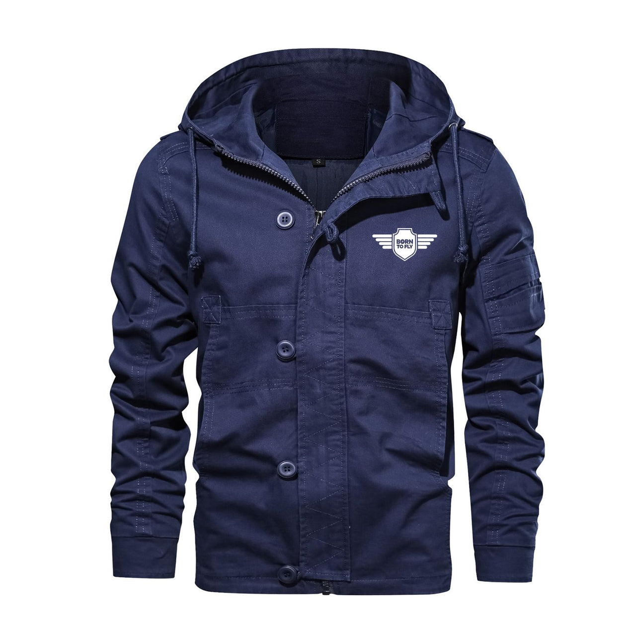 Born To Fly & Badge Designed Cotton Jackets