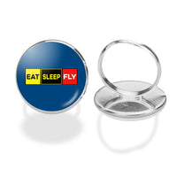 Thumbnail for Eat Sleep Fly (Colourful) Designed Rings
