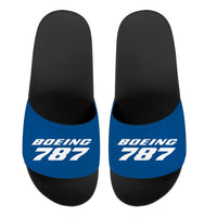 Thumbnail for Boeing 787 & Text Designed Sport Slippers