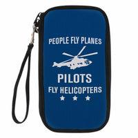Thumbnail for People Fly Planes Pilots Fly Helicopters Designed Travel Cases & Wallets