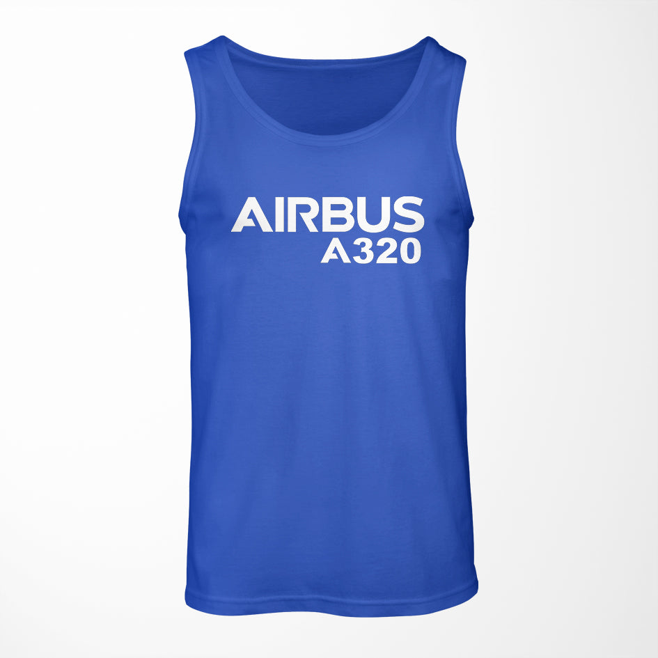 Airbus A320 & Text Designed Tank Tops