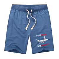 Thumbnail for Let Your Dreams Take Flight Designed Cotton Shorts