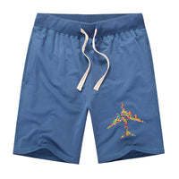 Thumbnail for Colourful Airplane Designed Cotton Shorts