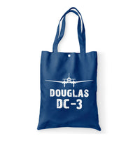 Thumbnail for Douglas DC-3 & Plane Designed Tote Bags