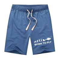 Thumbnail for Born To Fly Helicopter Designed Cotton Shorts