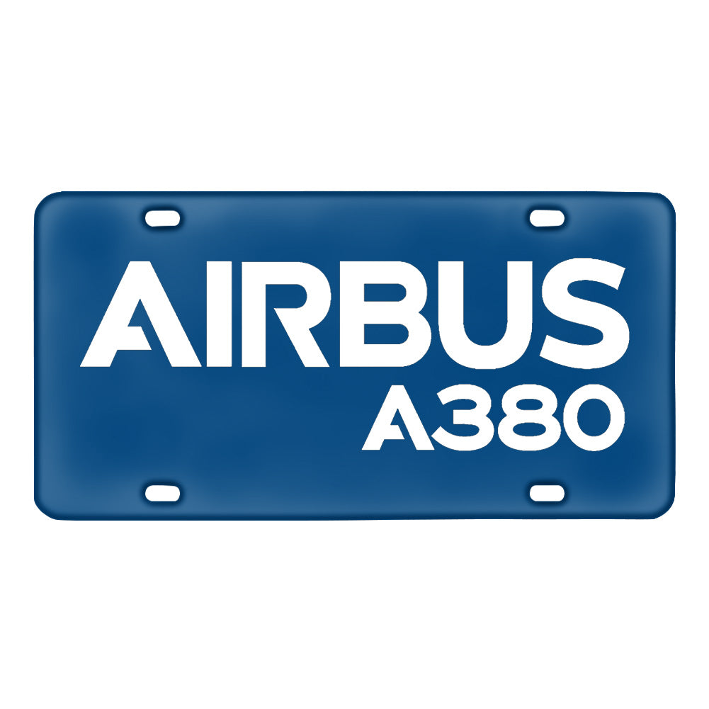 Airbus A380 & Text Designed Metal (License) Plates