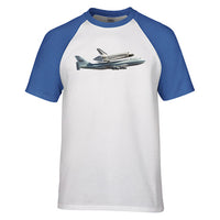 Thumbnail for Space shuttle on 747 Designed Raglan T-Shirts