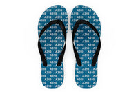 Thumbnail for A310 Flat Text Designed Slippers (Flip Flops)