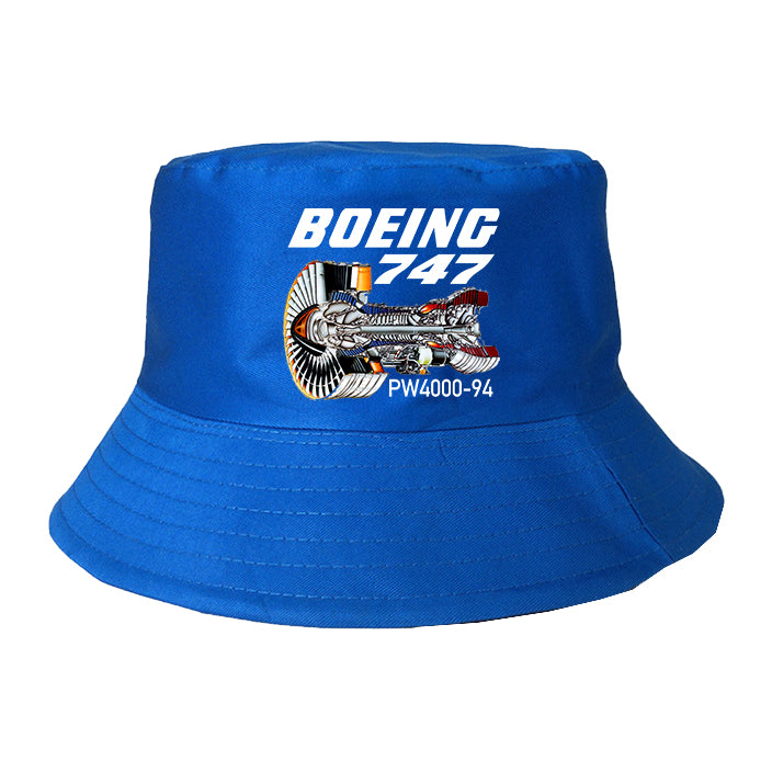 Boeing 747 & PW4000-94 Engine Designed Summer & Stylish Hats