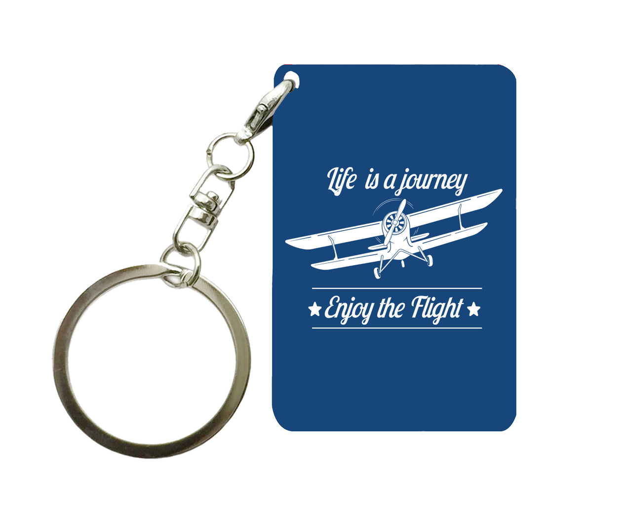 Life is a journey Enjoy the Flight Designed Key Chains