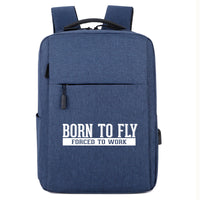 Thumbnail for Born To Fly Forced To Work Designed Super Travel Bags