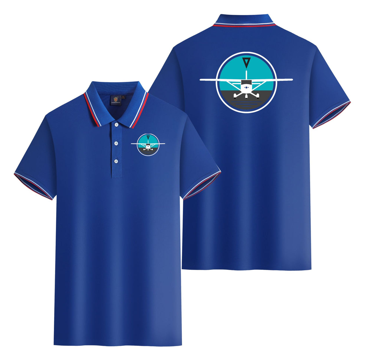 Cessna & Gyro Designed Stylish Polo T-Shirts (Double-Side)