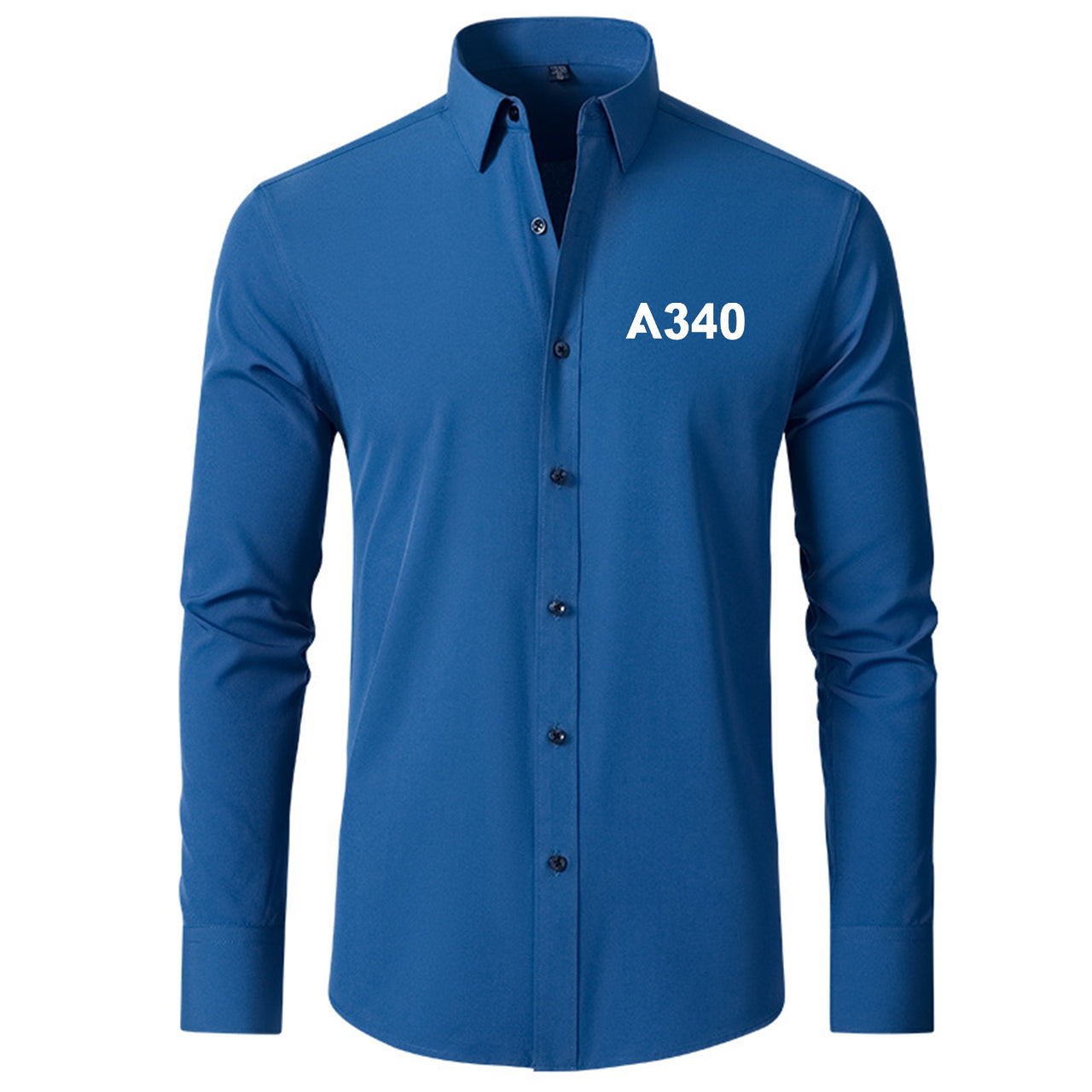A340 Flat Text Designed Long Sleeve Shirts