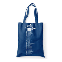 Thumbnail for Aviation Alphabet Designed Tote Bags