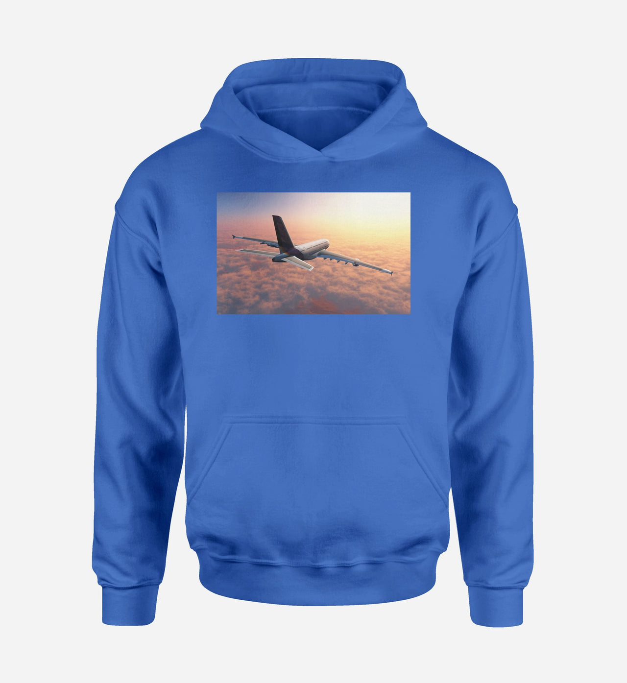 Super Cruising Airbus A380 over Clouds Designed Hoodies