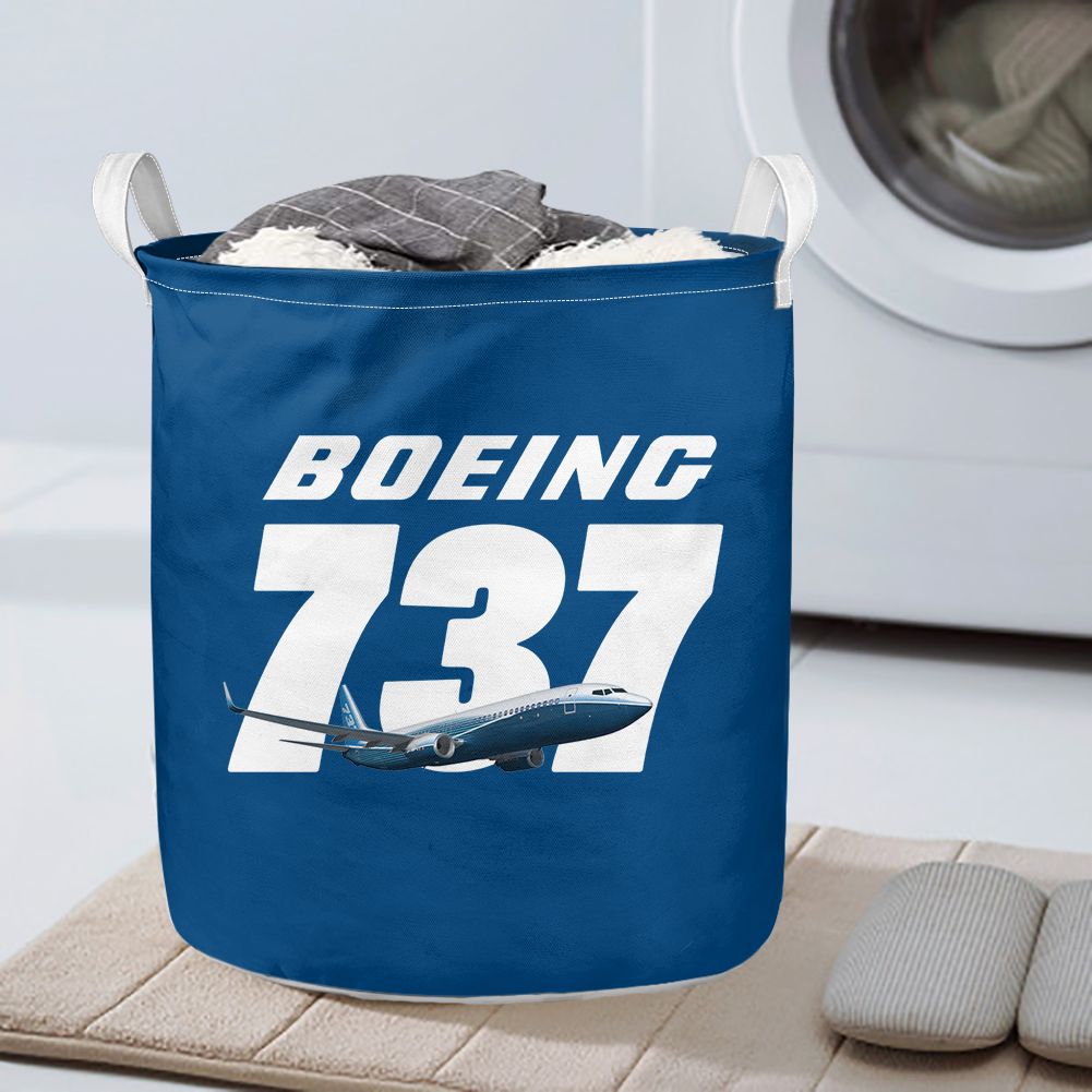 Super Boeing 737+Text Designed Laundry Baskets