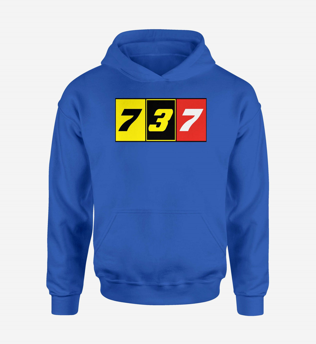 Flat Colourful 737 Designed Hoodies