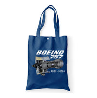 Thumbnail for Boeing 757 & Rolls Royce Engine (RB211) Designed Tote Bags