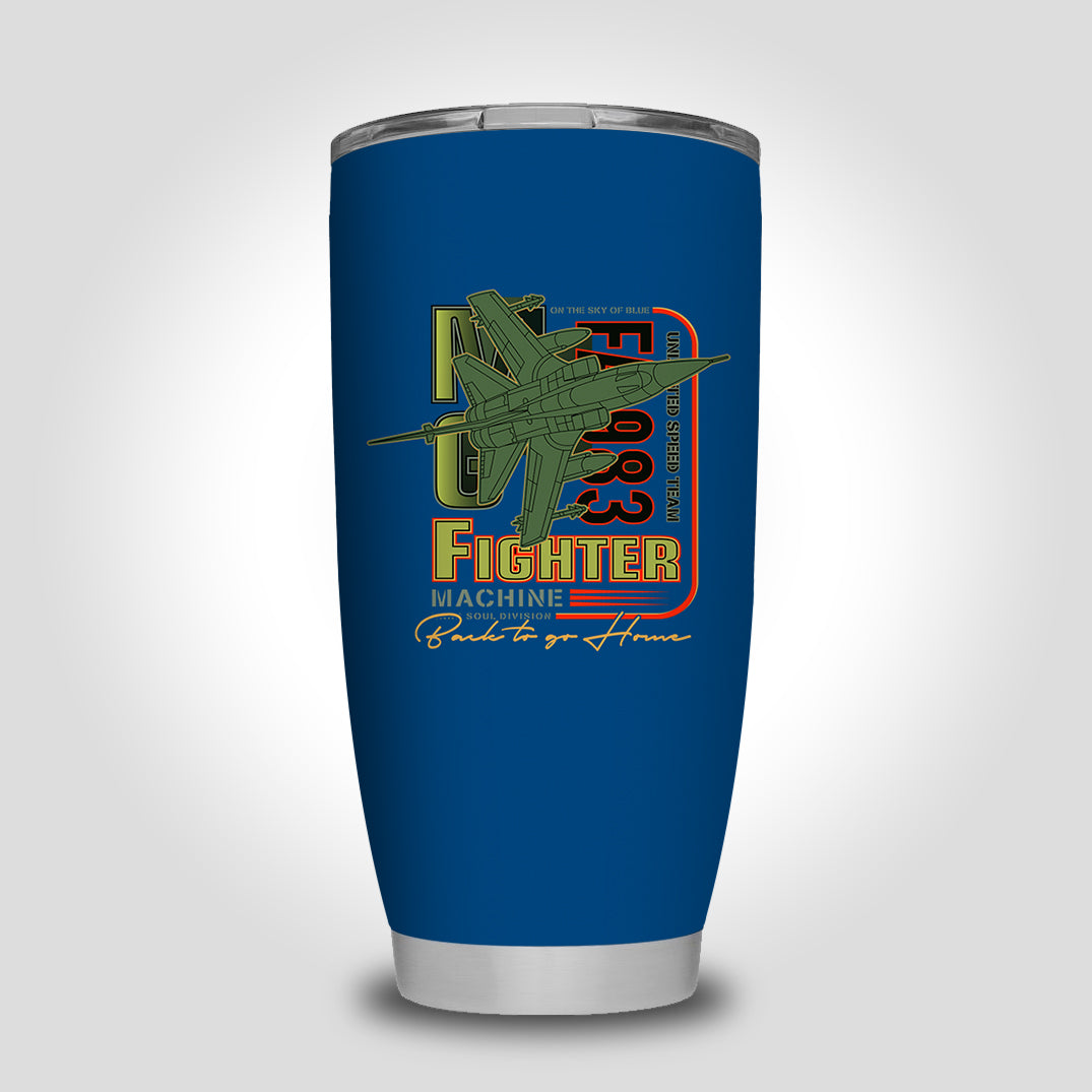 Fighter Machine Designed Tumbler Travel Mugs