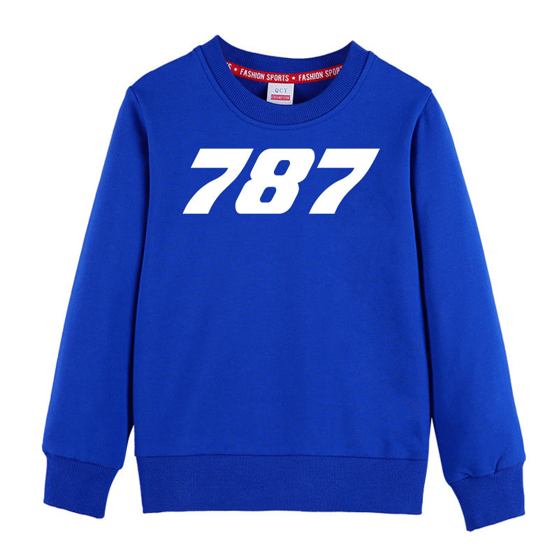 787 Flat Text Designed "CHILDREN" Sweatshirts