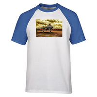 Thumbnail for Fighter Jet 35 at Airbase Designed Raglan T-Shirts
