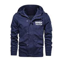Thumbnail for Born To Fix Airplanes Designed Cotton Jackets