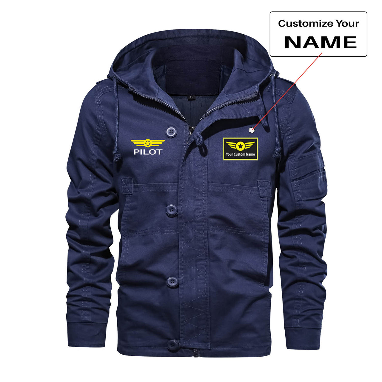 Pilot & Badge Designed Cotton Jackets