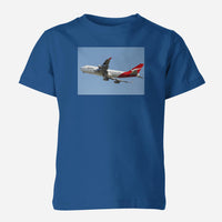 Thumbnail for Departing Qantas Boeing 747 Designed Children T-Shirts