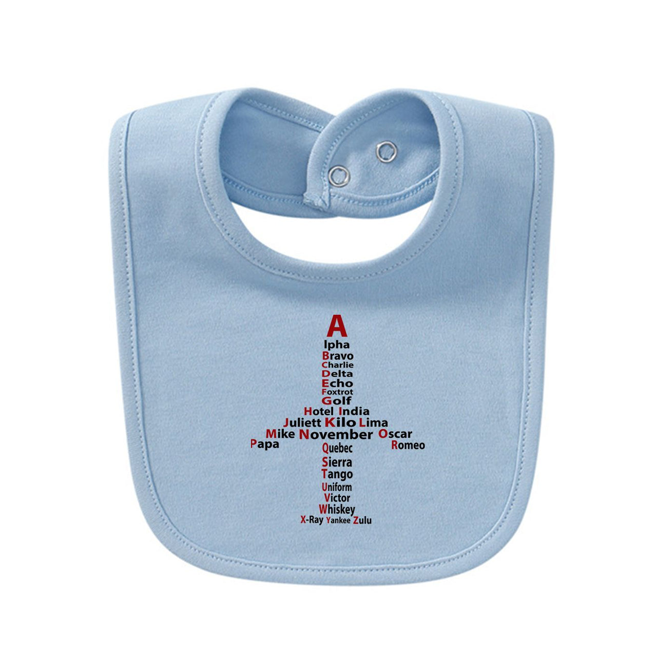 Airplane Shape Aviation Alphabet Designed Baby Saliva & Feeding Towels