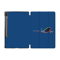 Thumbnail for Multicolor Airplane Designed Samsung Tablet Cases