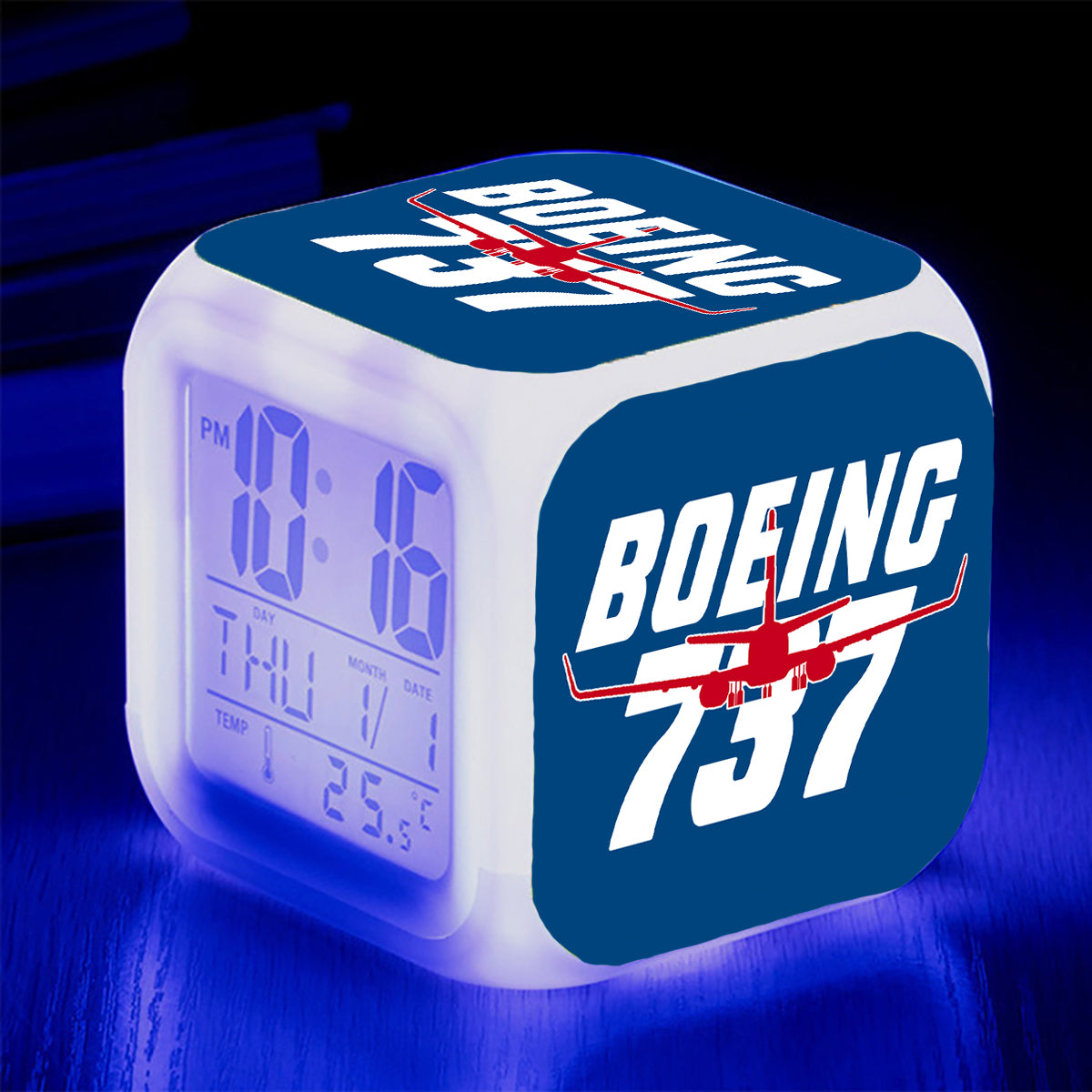 Amazing Boeing 737 Designed "7 Colour" Digital Alarm Clock