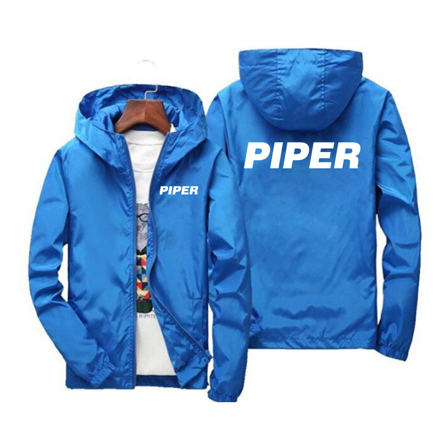 Piper & Text Designed Windbreaker Jackets