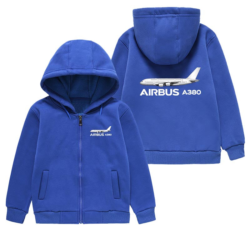 The Airbus A380 Designed "CHILDREN" Zipped Hoodies