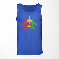 Thumbnail for Colourful 3 Airplanes Designed Tank Tops