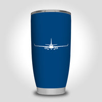 Thumbnail for Embraer E-190 Silhouette Plane Designed Tumbler Travel Mugs