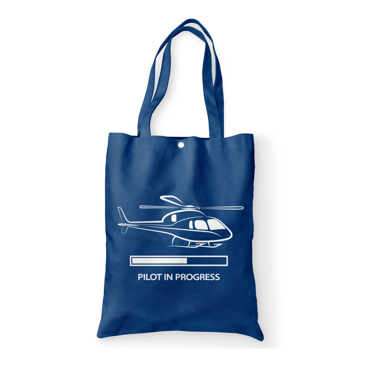 Pilot In Progress (Helicopter) Designed Tote Bags
