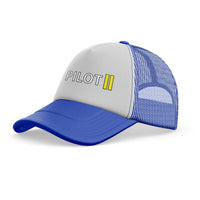 Thumbnail for Pilot & Stripes (2 Lines) Designed Trucker Caps & Hats