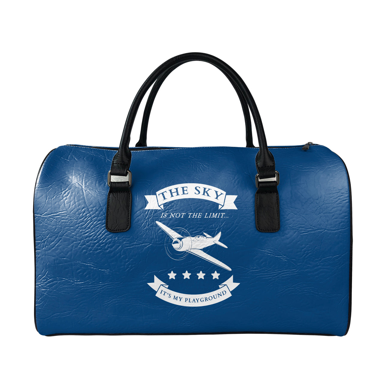 The Sky is not the limit, It's my playground Designed Leather Travel Bag